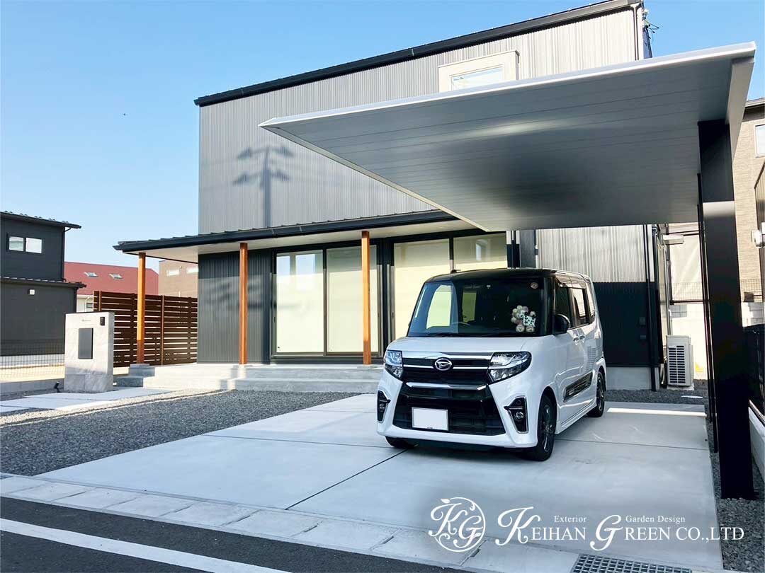 “余白”が心地いい、ミニマル外構　甲賀市