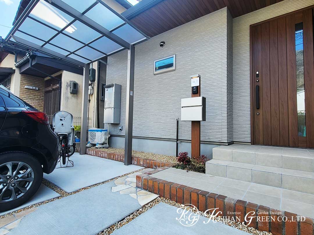 暮らしに寄り添うシンプル＆ナチュラルな外まわり　京都市