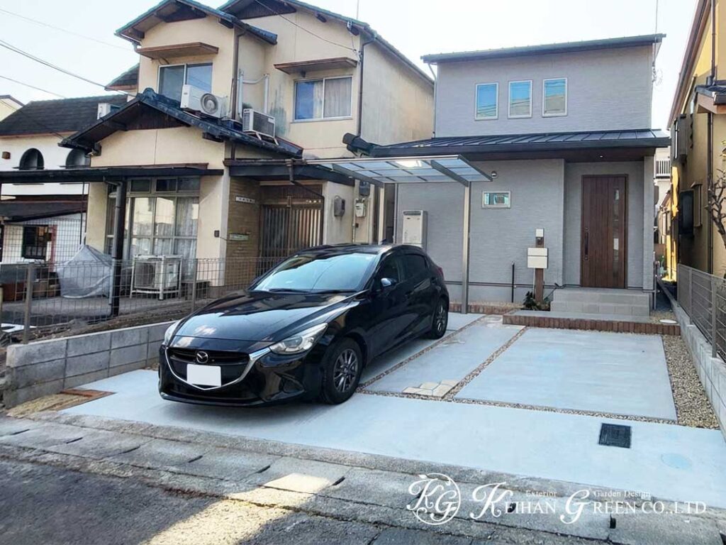 暮らしに寄り添うシンプル＆ナチュラルな外まわり　京都市