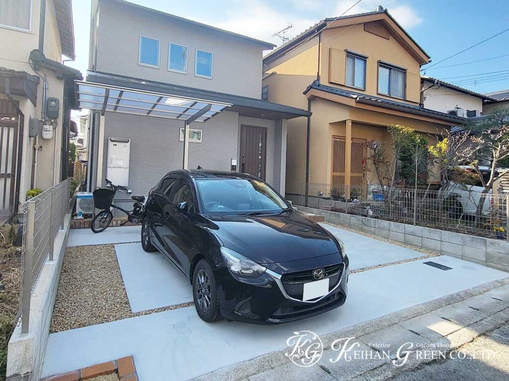 暮らしに寄り添うシンプル＆ナチュラルな外まわり　京都市