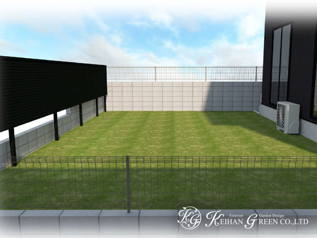 ダークトーンで統一した、洗練された新築外構プラン