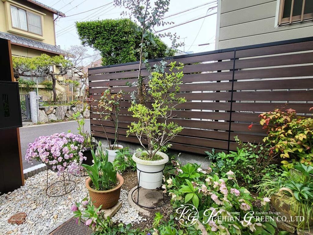 ナチュラルに暮らしに馴染む外まわり　大津市