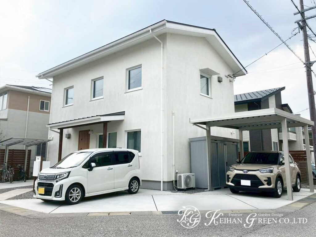 家族もペットも快適に過ごせる外構づくり　東近江市