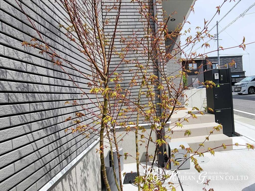 暮らしやすさを考えたシンプルモダンな外まわり　大津市