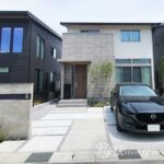 グレーを基調に植栽が映える新築外構　草津市