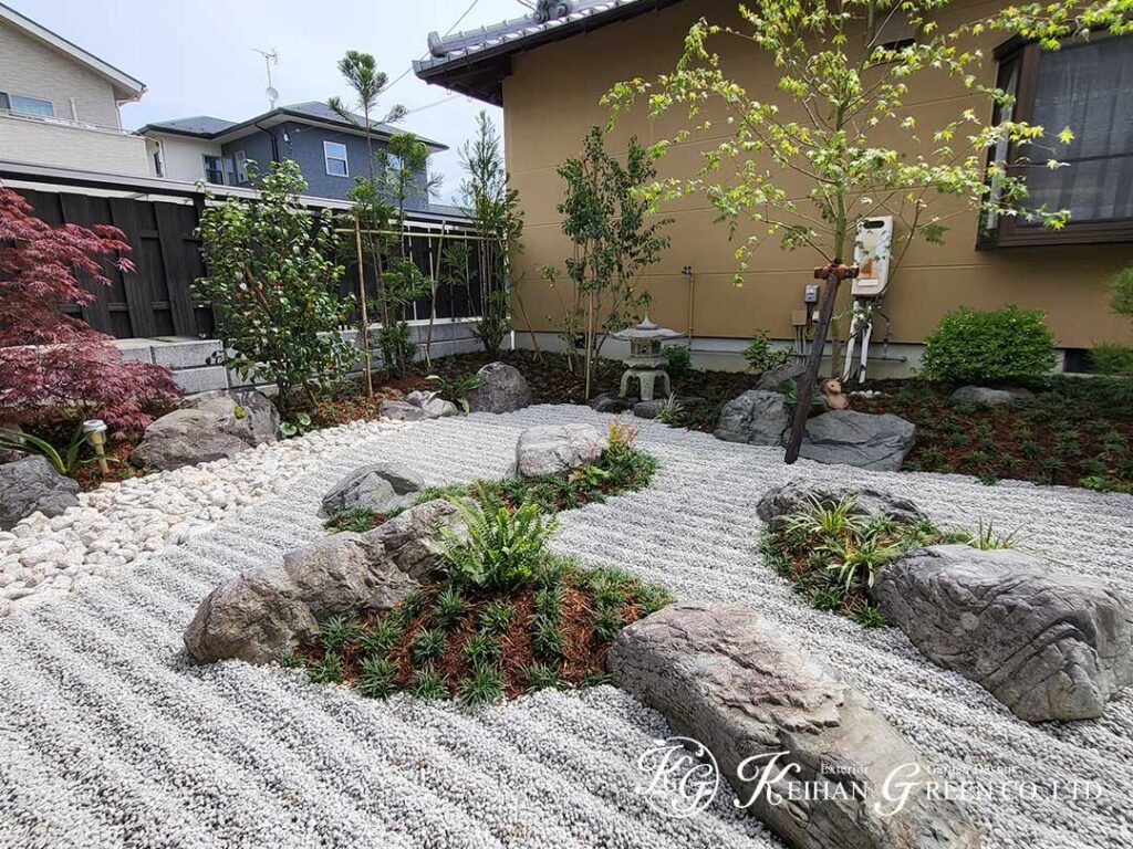 自然の流れを感じる癒しの和庭　草津市