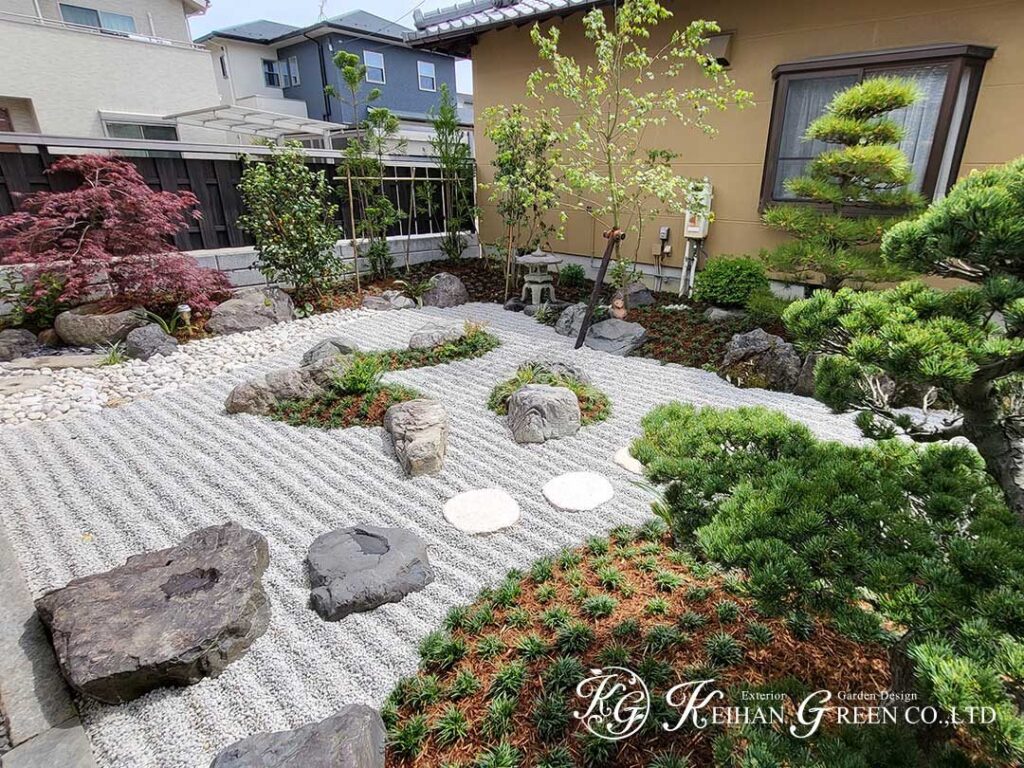 自然の流れを感じる癒しの和庭　草津市
