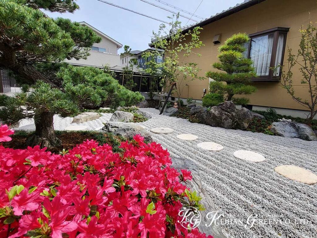 自然の流れを感じる癒しの和庭　草津市