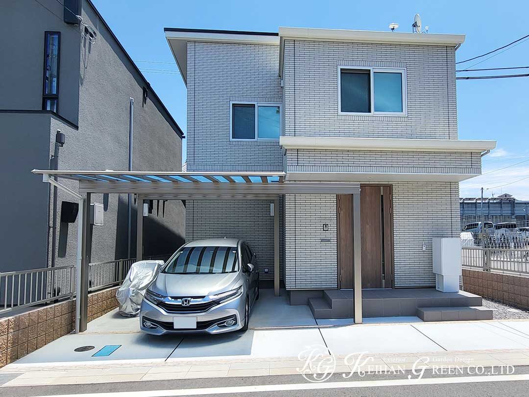 フレーム延長で叶える、使いやすい駐車スペース　大津市