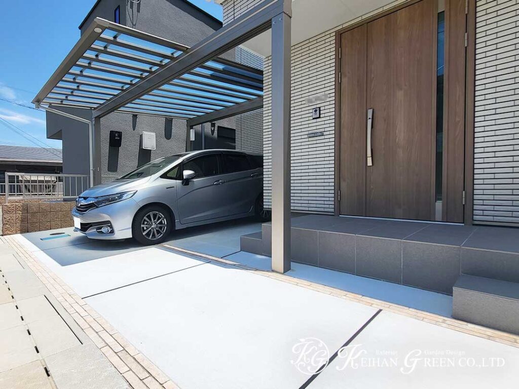 フレーム延長で叶える、使いやすい駐車スペース　大津市