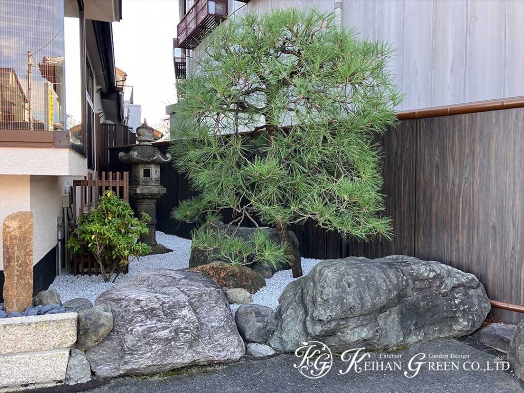 和の趣と品格を整えた、うなぎ料理店の店舗外構リフォーム　大津市