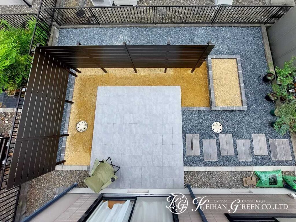 目隠しと緑で心地よく過ごす庭リフォーム　東近江市