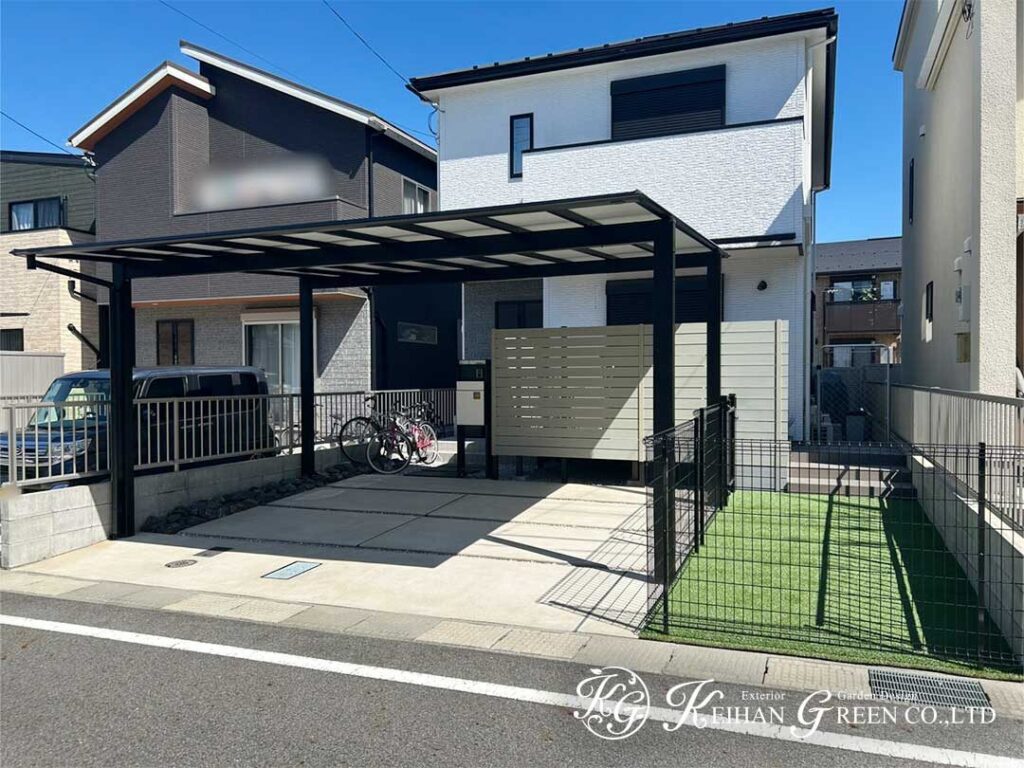 カーポートとドッグランをプラスして、わが家がもっと快適に！　大津市